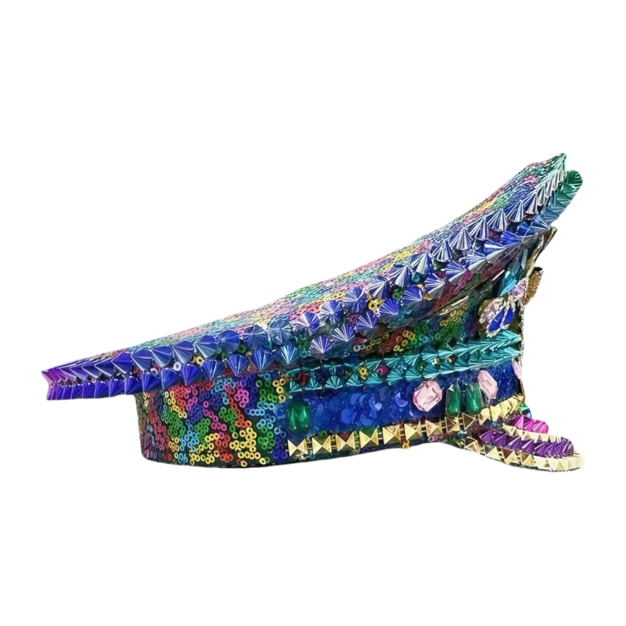 Spring Captains Hat for Men Unisex Handmade Steampunk Burning Man Mardi Gras Hat Masquerade Big save HongLuan
