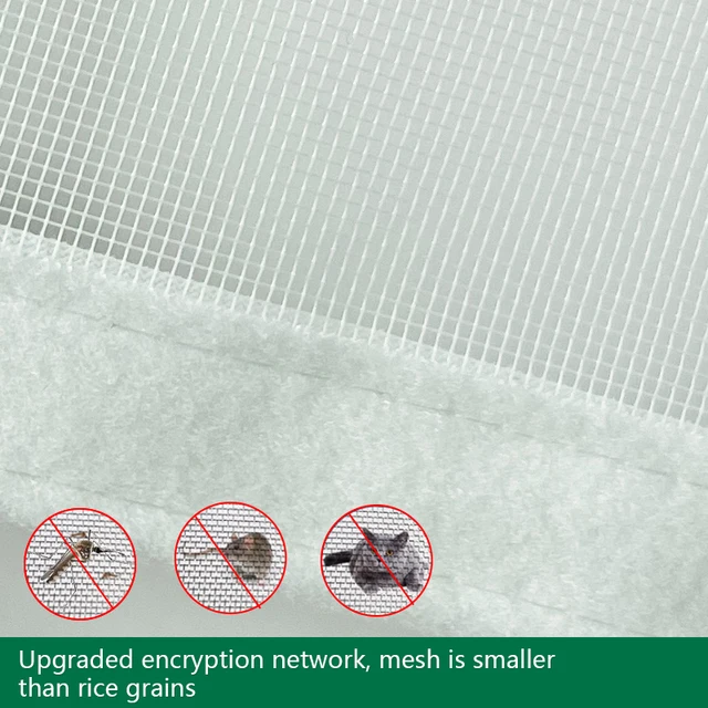 Écran de fenêtre auto-adhésif à fermeture éclair sans perçage, protection facile contre les moustiques et les insectes pour salons et chambres à coucher 4