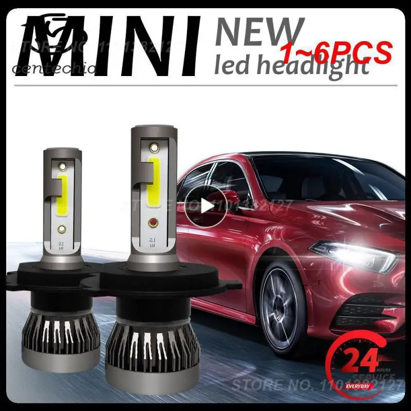 

1~6PCS PAMPSEEmini H7 H4 LED Bulb Car Headlight H11 H1 H8 H3 H9 9005/HB3 9006/HB4 Hi-Lo Beam 72W 12000LM Auto Headlamp LEDs