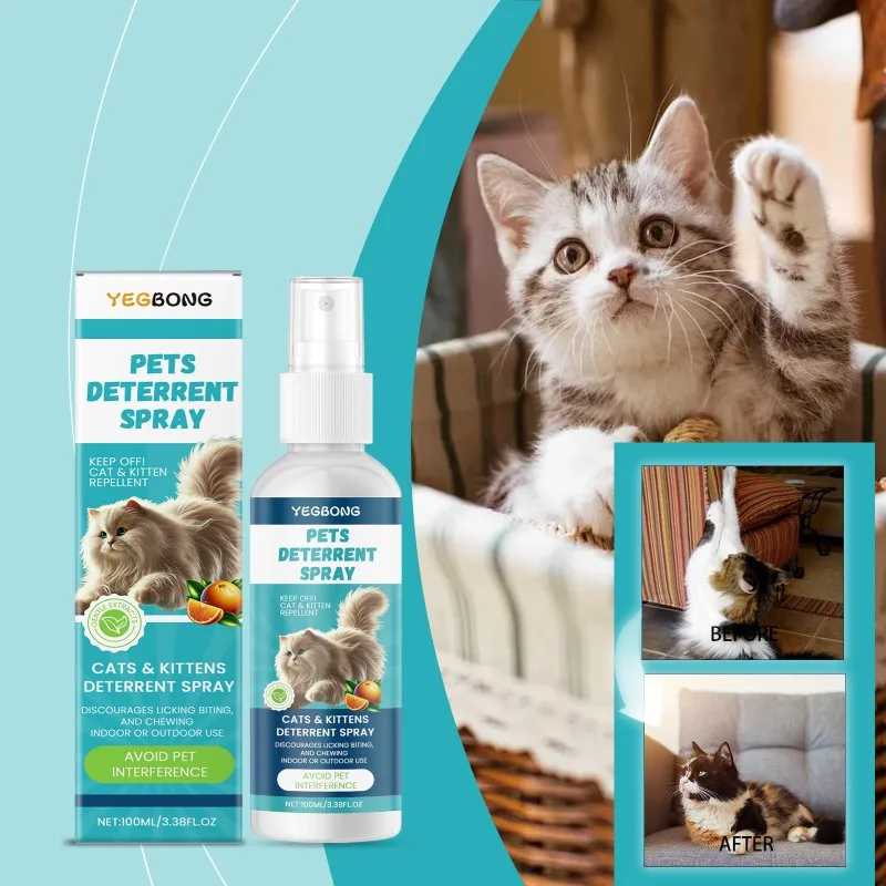 Picture of Advanced Pet Scratch Repellent Spray Safe for Cats Dogs Protects ...