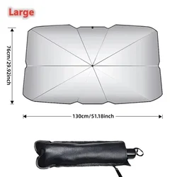 Premium Car Sun Shade Protector - Ultimate Interior Windshield Cover and UV Shield (Large)