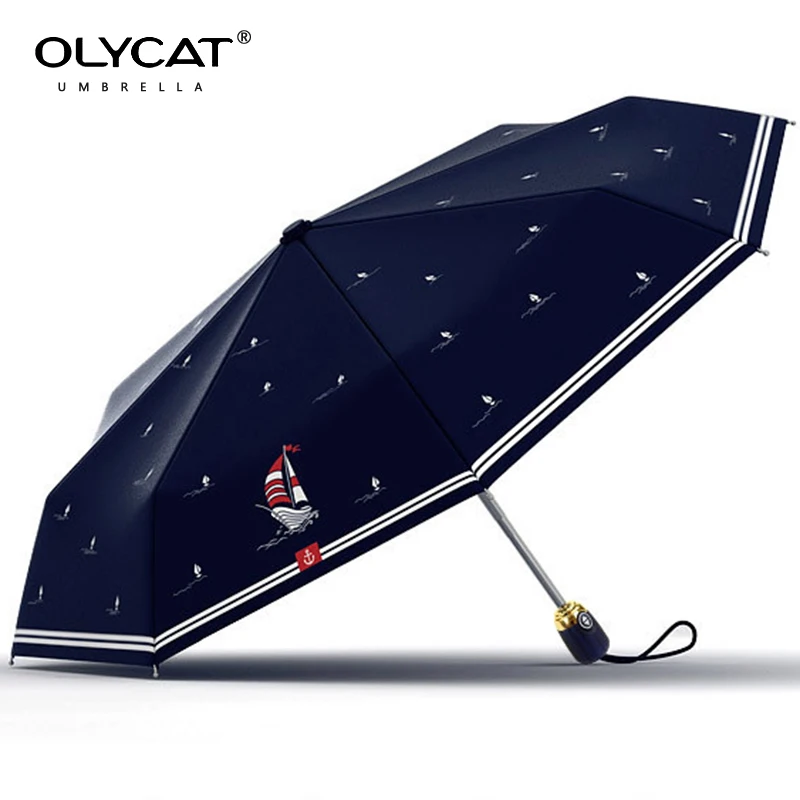 Fashion Women Rain Umbrella Folding Windproof 8K Anti UV Sun Automatic Umbrella Girls Travel Portable Parasol UPF50+ OLYCAT folding umbrella automatic umbrella wind resistant umbrella sun umbrella automatic sun umbrella windproof umbrella
