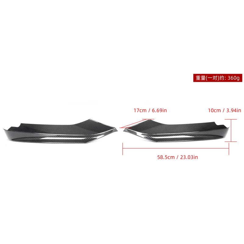 Dry Carbon M Performance Front Bumper Canards Trim For BMW F32 F33 F36 M Sport Only 2014- Car Styling Splitter Lip Spoiler