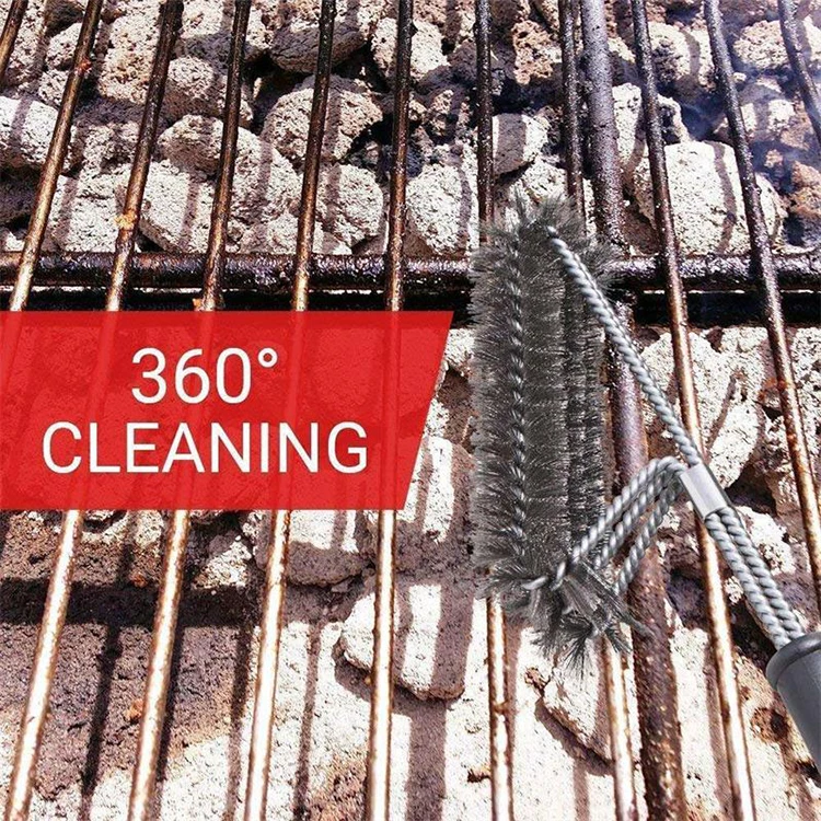 Barbecue Grill Stainless Steel BBQ Brush Wire Bristles Non-stick Cleaning  Brushes With Handle Remove Stains BBQ Accessories - AliExpress