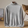 DjzDsm 100% Pure Wool One-Piece Ready-to-wear Men's High Lapel Pullover Autumn and Winter Basic Knitted Versatile Sweater 1