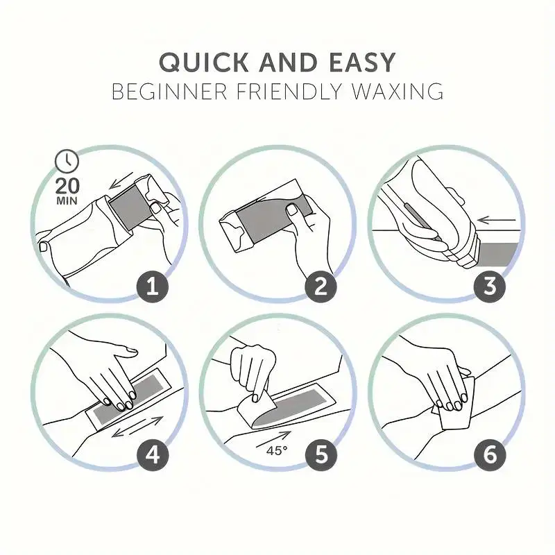 Hair Removal Wax Wax Refill Soft Roller Cartridge For Roll on Waxing Kit Aloe Depilatory Rolling For Sensitive Skin