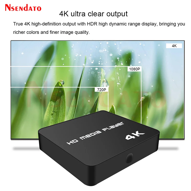 4K HD Media TV Player Box 1GB 8GB Dual USB Video AutoPlay Multime diaigital Signage Adverting Player For TV Box Monitor PC