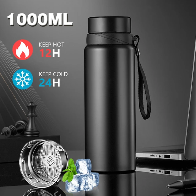 Stainless Steel Sports Water Bottle with LED Temperature Display