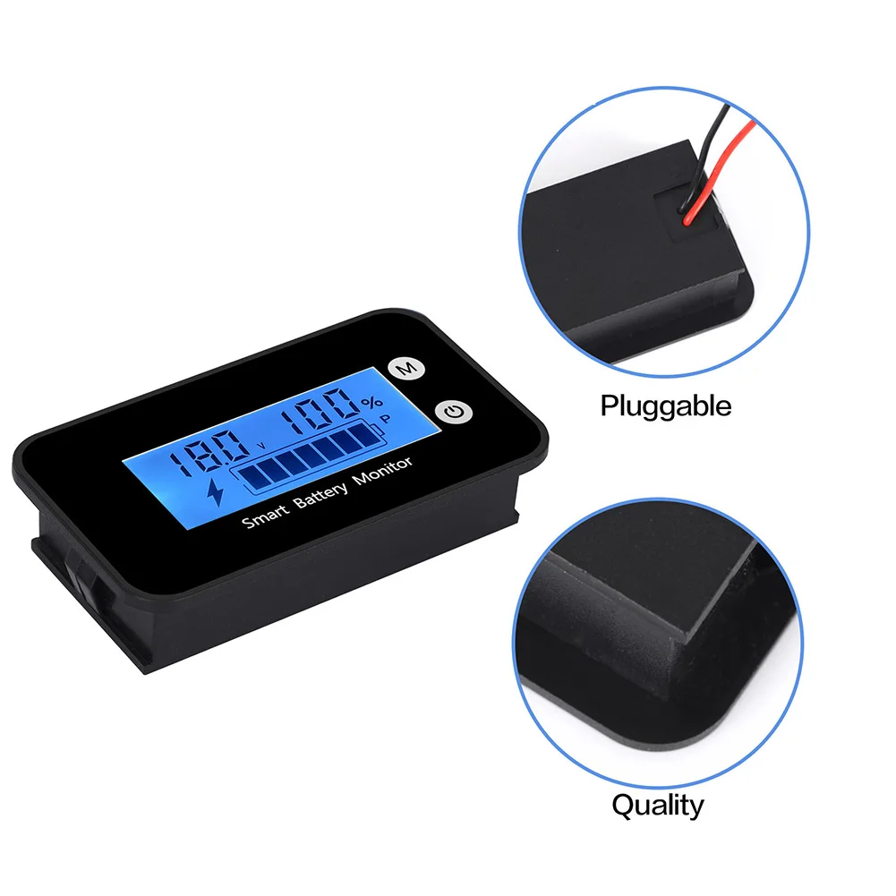 Battery Monitor Durable and Practical IPX7 Waterproof 7 100V Range Comes with Stand and Detailed Voltage Display