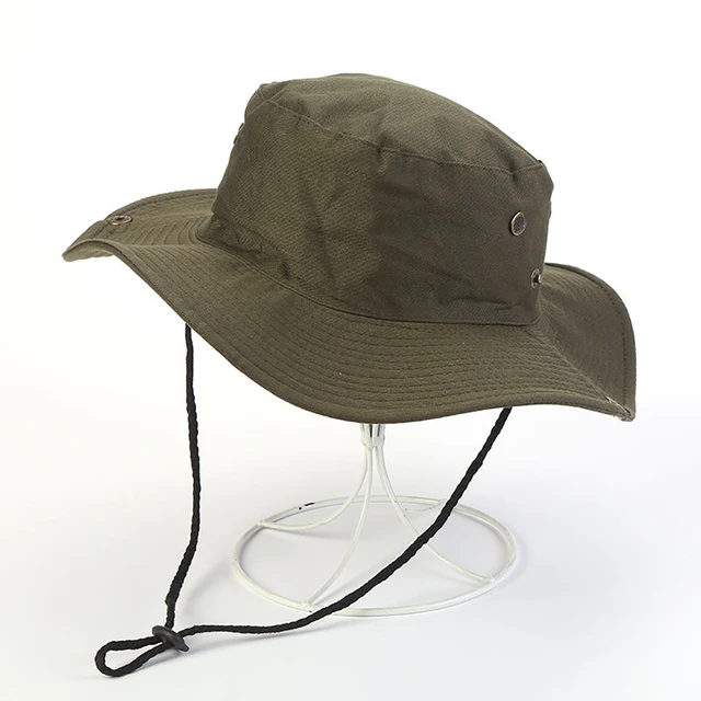 Wide Brim Hiking Fishing Bucket Hats Cotton Sun For Men Women