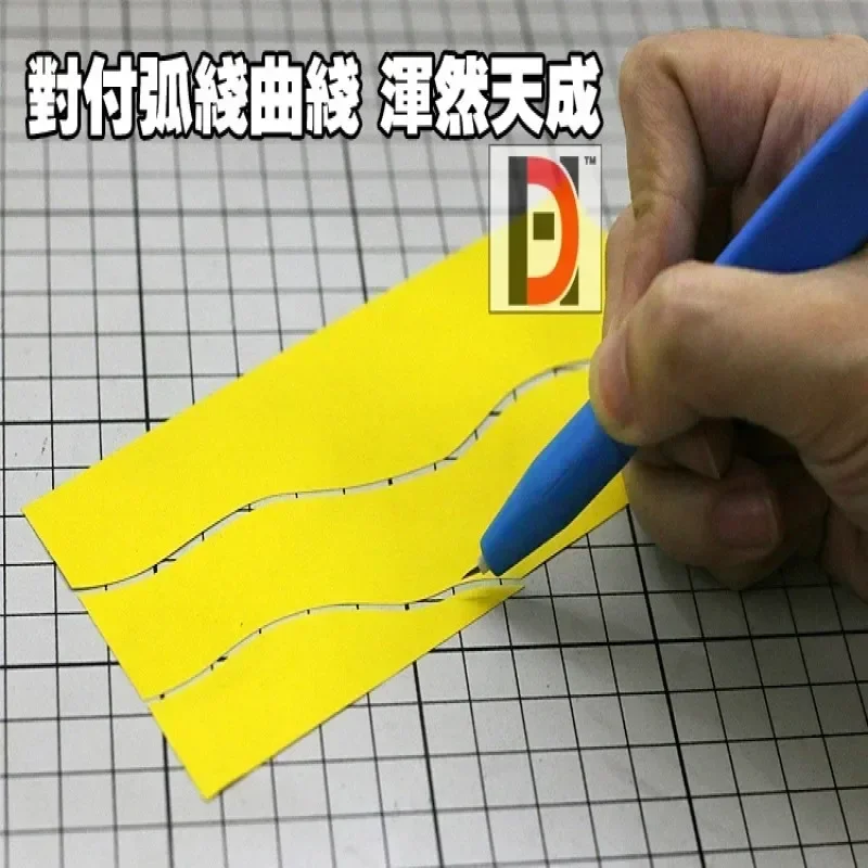 C-608GS 쿠션 그립 회전식 칼 - 4날 모델 공예 조각 및 마스킹 테이프 커터 취미 DIY 도구