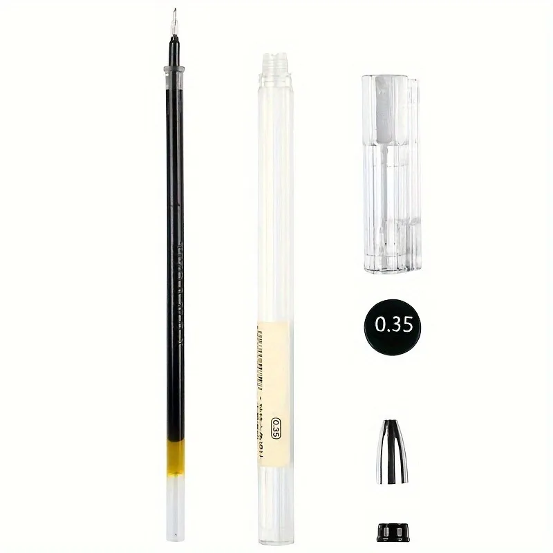 6pcs High Quality Gel Pen School Supplies Black Blue Red Ink Color 0.35mm Ballpoint Pen Cute Pen School Office Stationery 3