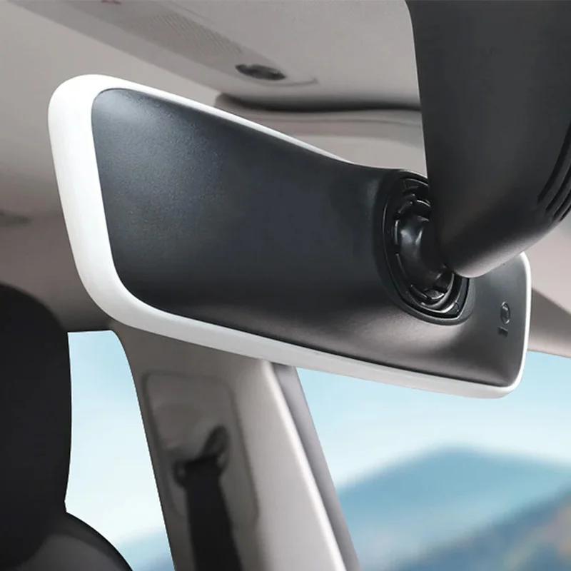 Silicone Rear View Mirror Protector Frame Cover for Tesla Model 3/Y Interior Accessories Case
