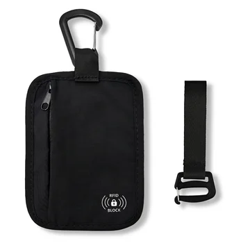 Portafoglio da viaggio nascosto con blocco RFID – Portamonete con clip, portafoglio da viaggio traspirante ad asciugatura rapida con doppia opzione di trasporto