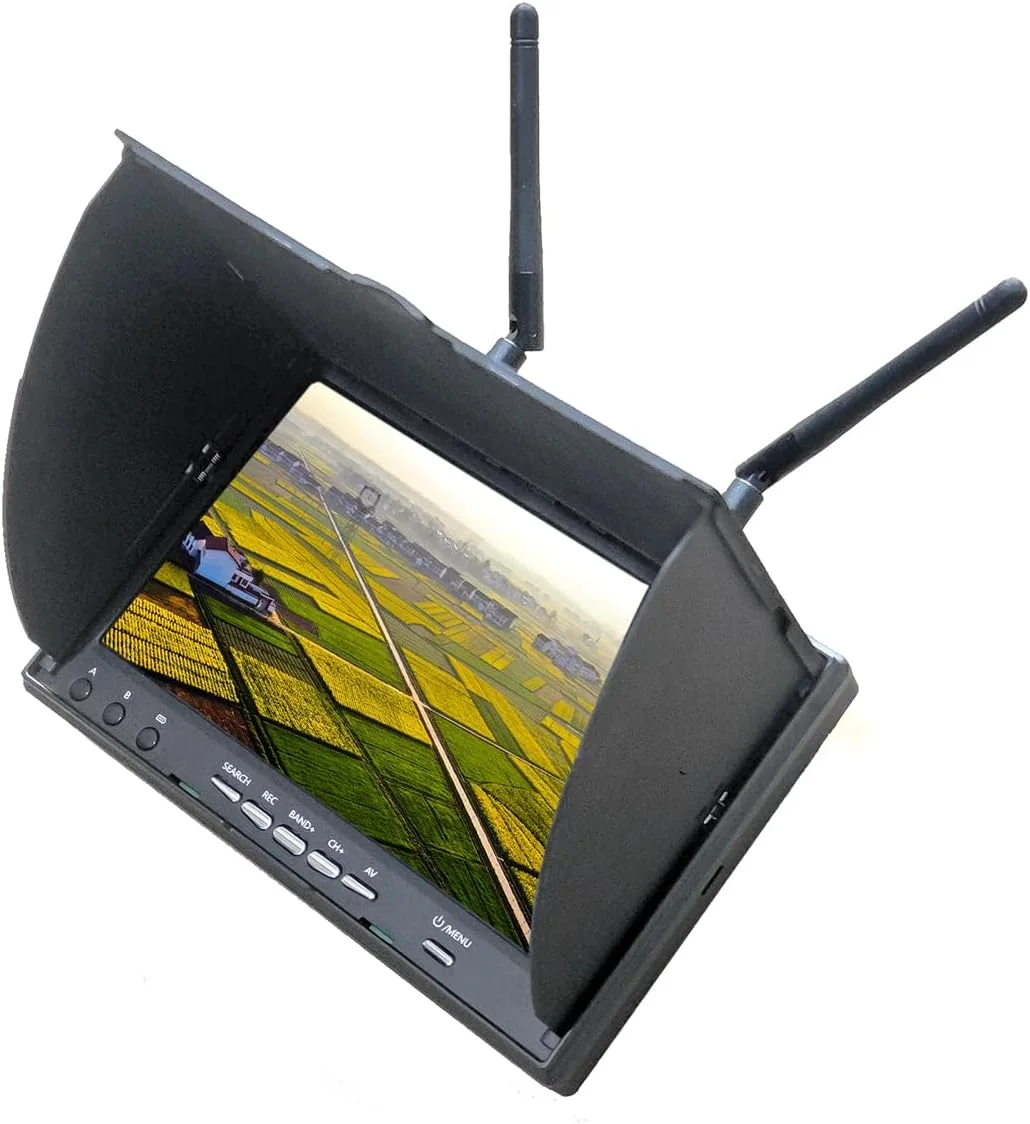 Moniteur FPV 7 pouces LCD5802D DVR 5.8G 40CH Double Récepteur