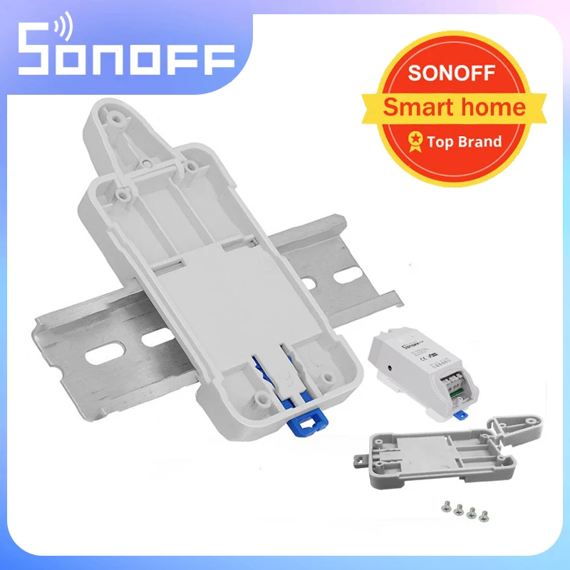 

SONOFF DR DIN Tray Rail Case Holder For Basic RF Pow TH10 16 Dual Wifi Smart Switch Mounted Adjustable Box Cover Smart Home Life