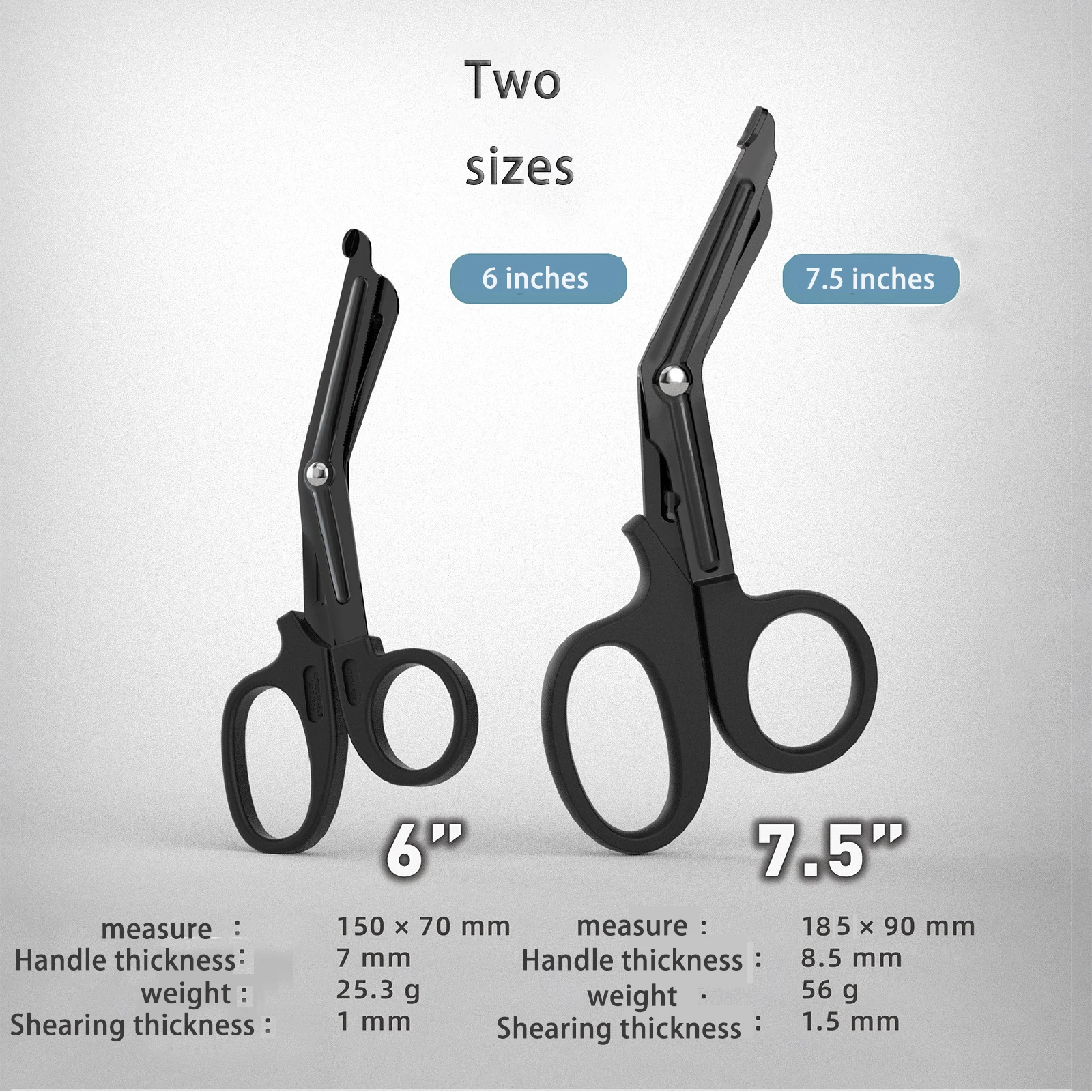 Stainless steel gauze scissors Trauma Gauze Cutter Emergency First Aid Shear Outdoor   Paramedic Bandage Medical Scissors 6