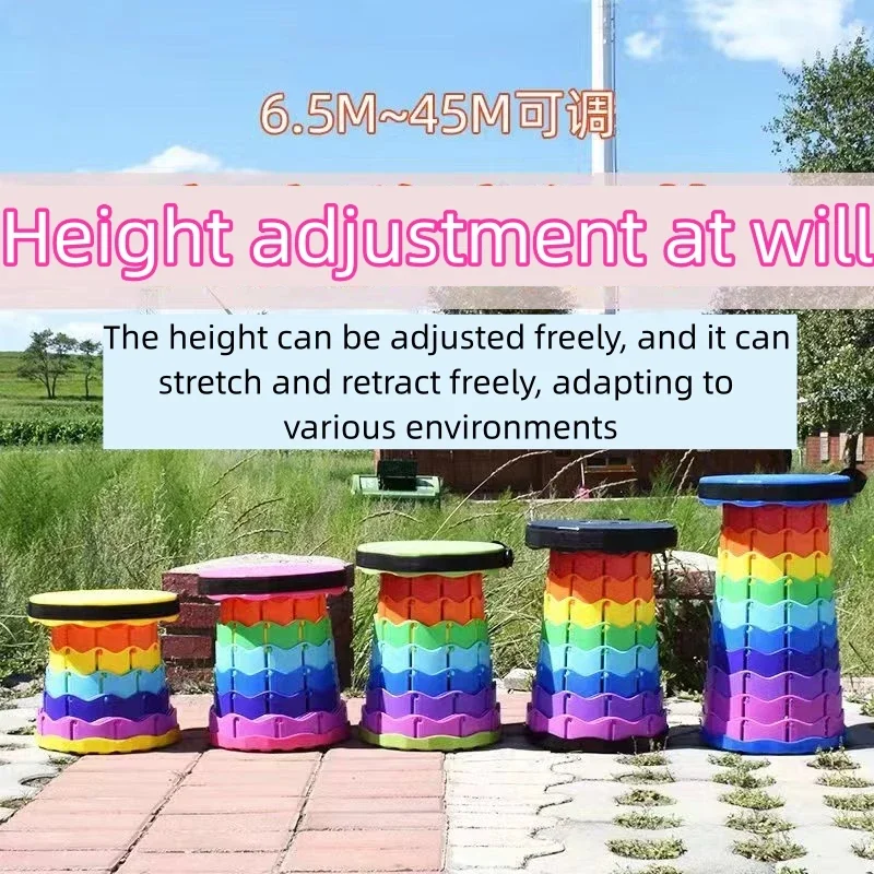 Portable Telescopic Stool Travel Camping Plastic Folding Chair Picnic Seat Queuing Outdoor Retractable Beach Fis Folding Stool,Folding Chair