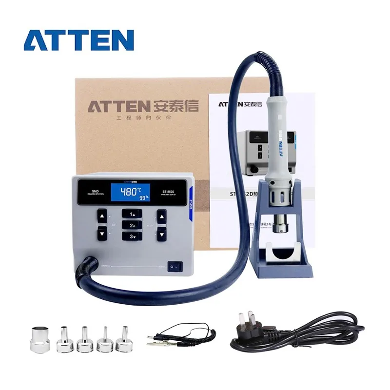 

ATTEN ST-862D BGA Chip Rework Station Intelligent Digital Display 1000W Hot Air Gun Desoldering Station