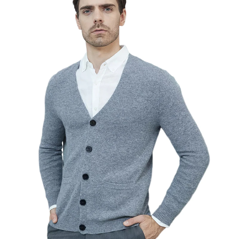 LONGMING Cardigans Men's Knitted Sweaters Cardigan Cashmere Coats 100% Merino Wool Thick Knit Jacket Winter Autumn Male Clothing 3