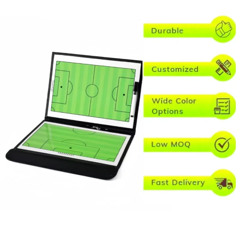 Portable Magnetic Soccer Coach Tactics Board Strategy Game Coaching Clipboard Kit with Dry Erase Marker and Magnets Universal soccer tactical board