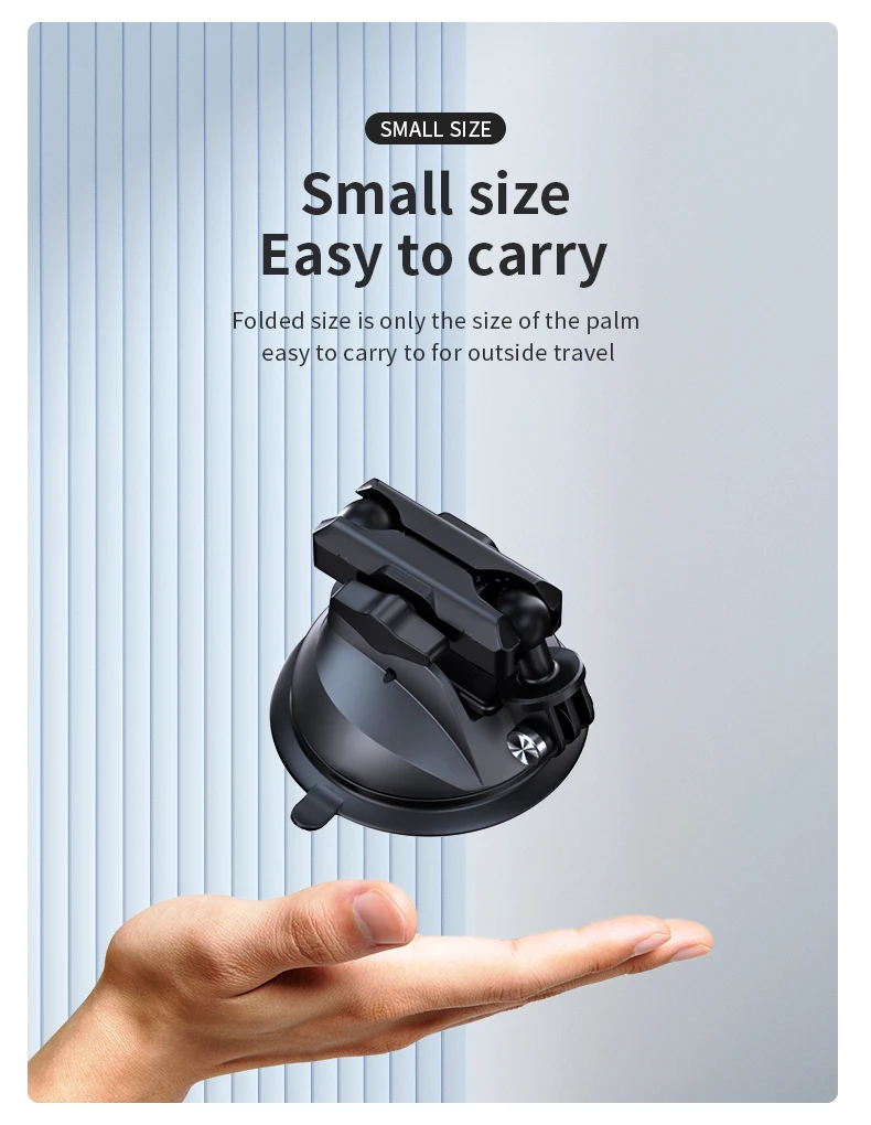 TELESIN Car Phone Action Camera Holder Suction Cup 360 Adjustable 1/4 Standard A