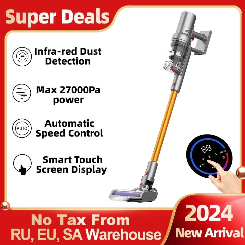 Фото Беспроводной пылесос ABIR VC203 Cordless Stick Портативный ручной пылесос, интеллектуальный датчик пыли, светодиодный дисплей, Автоматическая скорость №1
