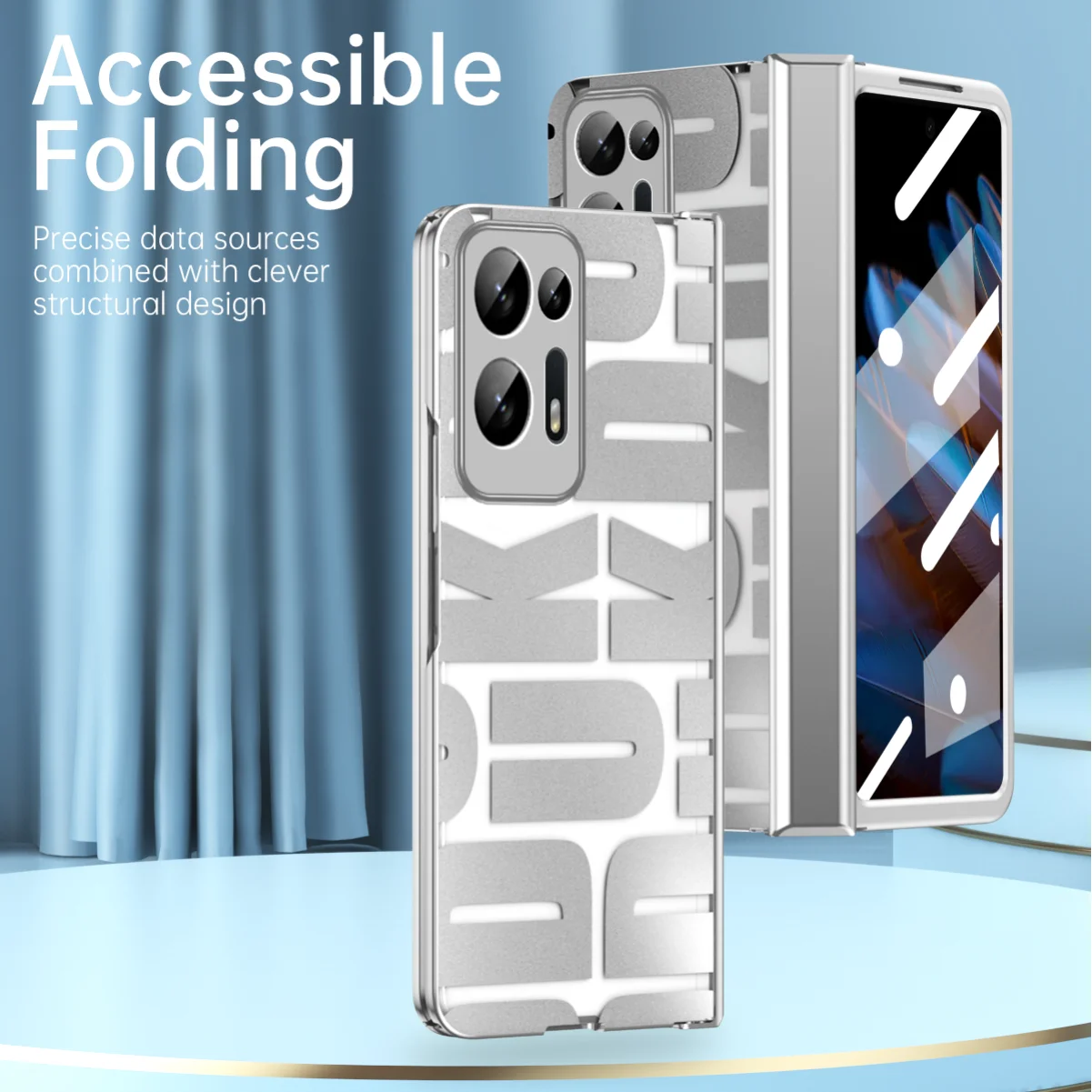 

Роскошный чехол с закаленным фотоэлементом для Oppo Find N2 Case Find N2 Drop защитный чехол