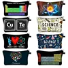 Periodic Table of Elements Print Cosmetic Case Science Chemistry Makeup Storage Pouch Beauty Bag Napkin Bag Lipstick Bag Gift 1