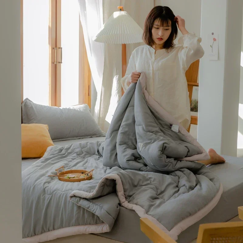 لحاف صيفي مبرد خفيف الوزن مع نسيج تبريد، بطانية تب...