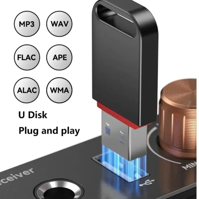 VIKEFON 블루투스 6 오디오 수신기 AUX 3.5mm AUX RCA USB U-디스크 6.5mm 가라오케 스테레오 무선 어댑터 TV PC용 리모컨