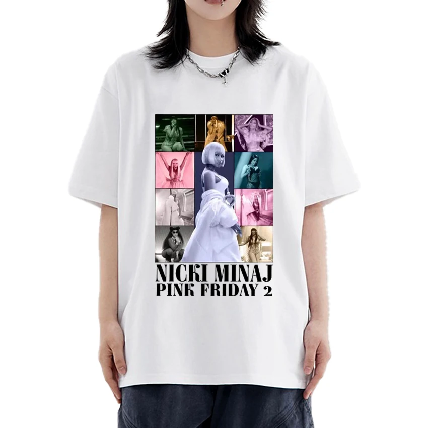 

Rrapper Nicki Minaj Pink Friday 2 Concert Eras Tour T shirt Men Women Oversized short sleeve T-shirts Unisex Pure Cotton Tops