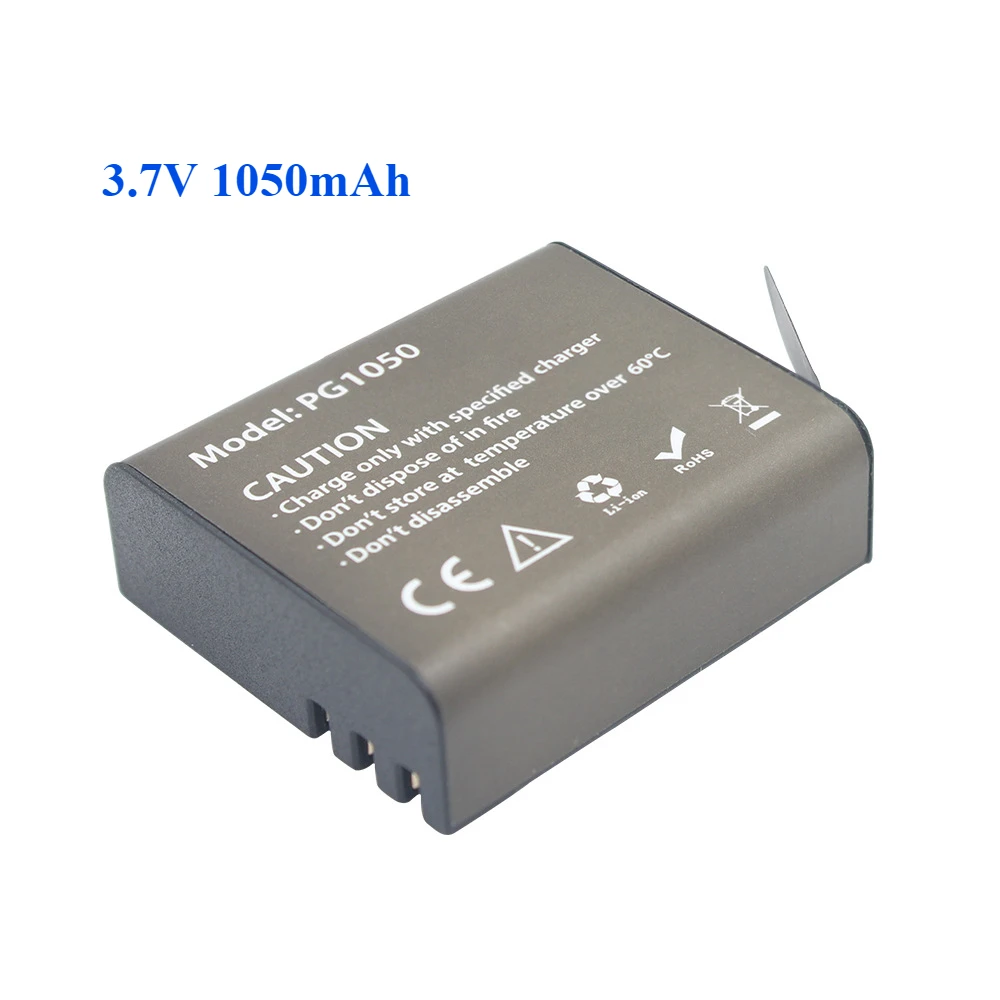 Batterie Rechargeable pour Caméra Action - Lot de 1 ou 2