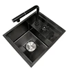 304 Stainless Steel Kitchen Sink Invisible Black Small Single Mini Hidden Kitchen Concealed Kitchen Sink Bar Sink 2