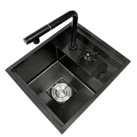 304 Stainless Steel Kitchen Sink Invisible Black Small Single Mini Hidden Kitchen Concealed Kitchen Sink Bar Sink 2