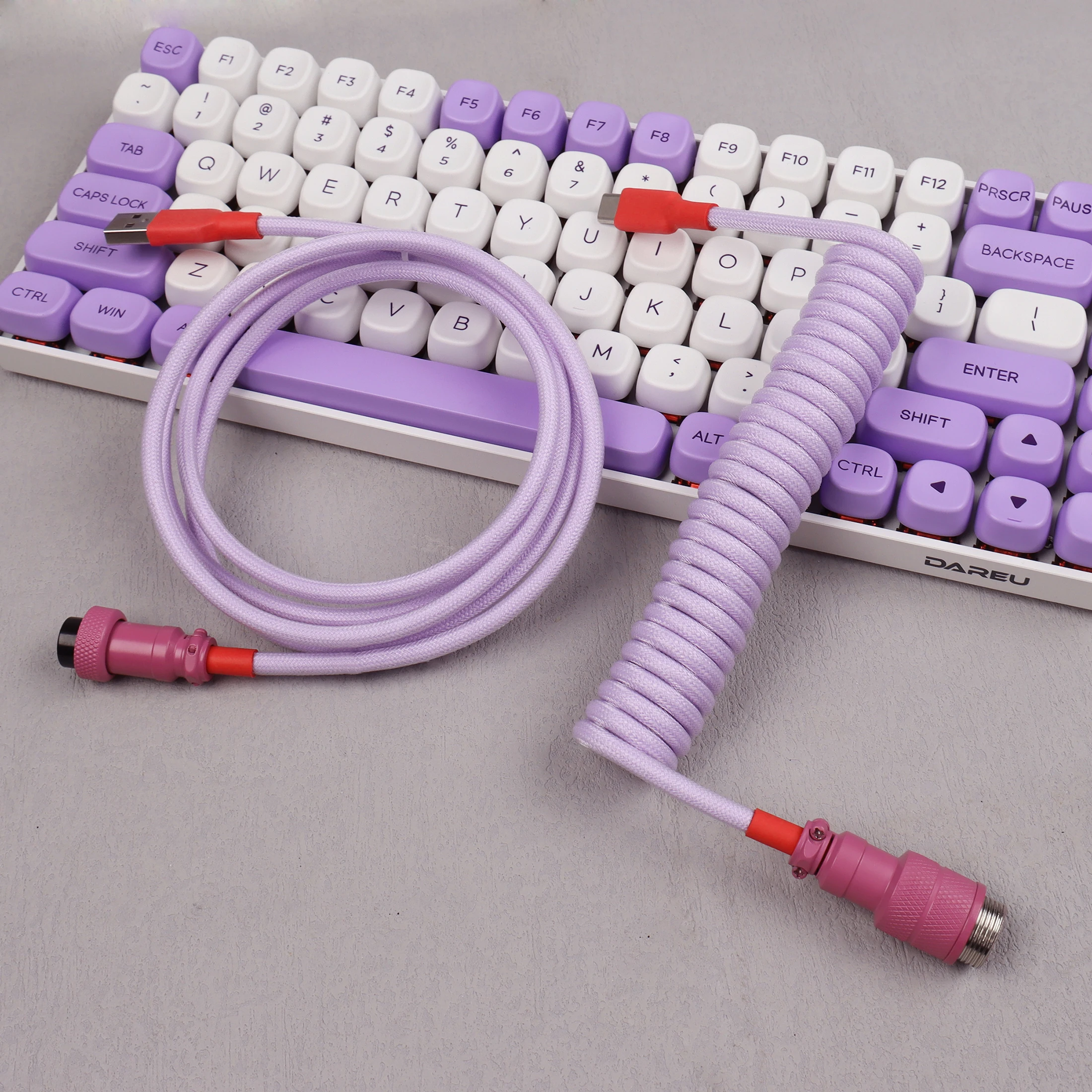 In stockCustom Paracord Coiled Mechanical Keyboard Usb Data Cable GX16 In stockCustom Paracord Coiled Mechanical Keyboard Usb Data Cable GX16