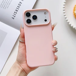 Matte Candy Color Liquid Silicone Shockproof Phone Case - Skin - Feel Solid Cover - iPhone 15 Plus (Pink)