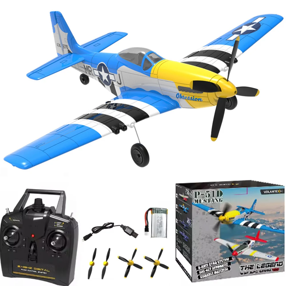 Avion RC P-51D Mustang EPP 2.4GHz Gyroscope 6 Axes Retour Accueil