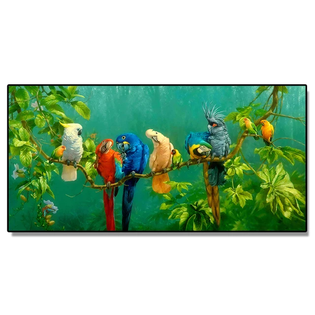 Large size 5D Diamond Painting Parrots Bird on Branch New Products Diamond Embroidery DIY Cross Stitch Home Decoration 