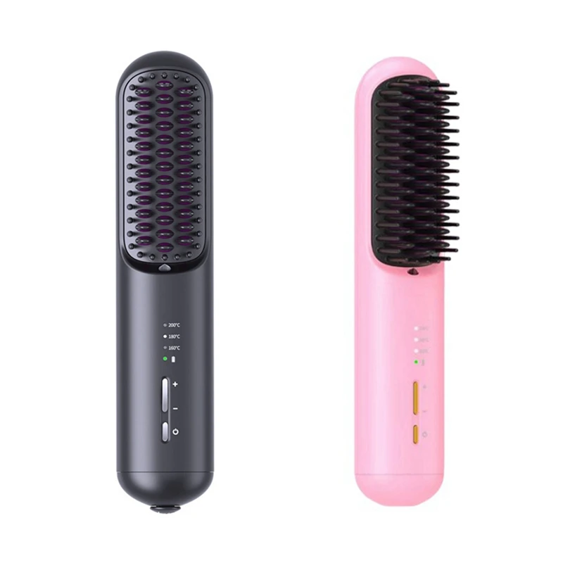 ABXH Rechargeable Hair Straightener Negative Hair Straightener Curly Dual-Purpose Electric Curling Comb
