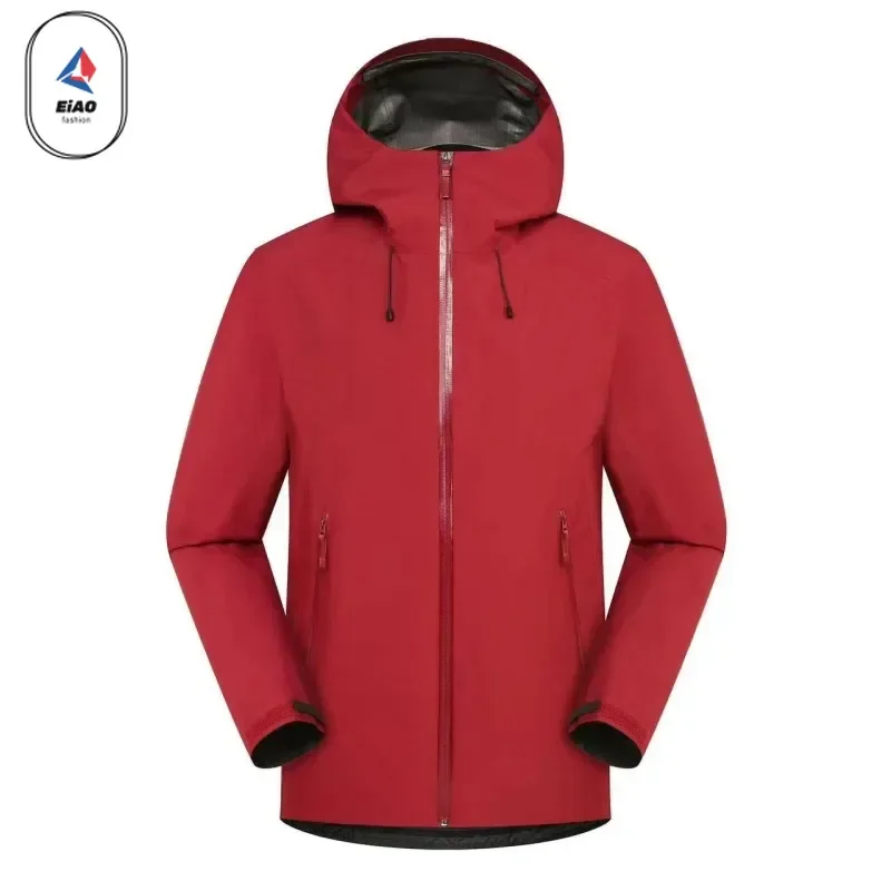 EIAO All Weather Hooded Softshell Jacket Waterproof Windproof Abrasion Resistant for Outdoor Hiking Skiing Camping Activities