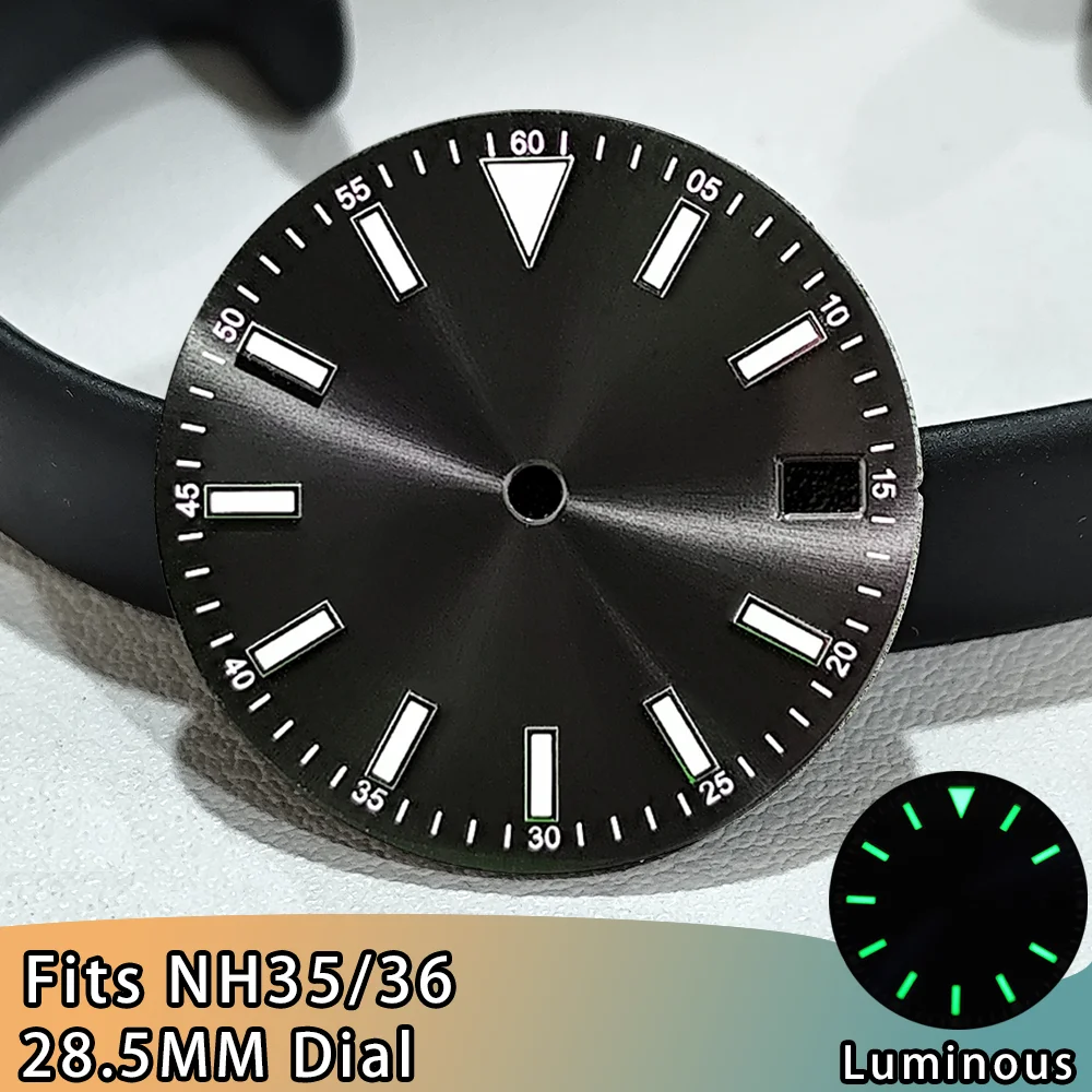 High-Quality 28.5mm Green Luminous Watch Dial