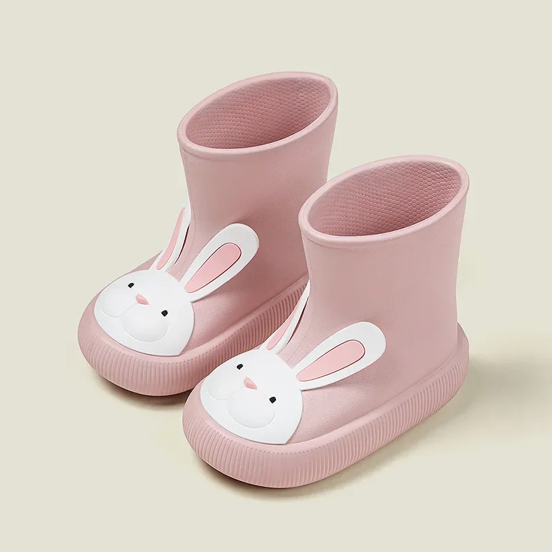 Soft Sole Children's Rain Shoes Four Seasons Baby Rain Boots Cartoon Water Shoes Anti Slip Rubber Kid Shoes Girl Boot