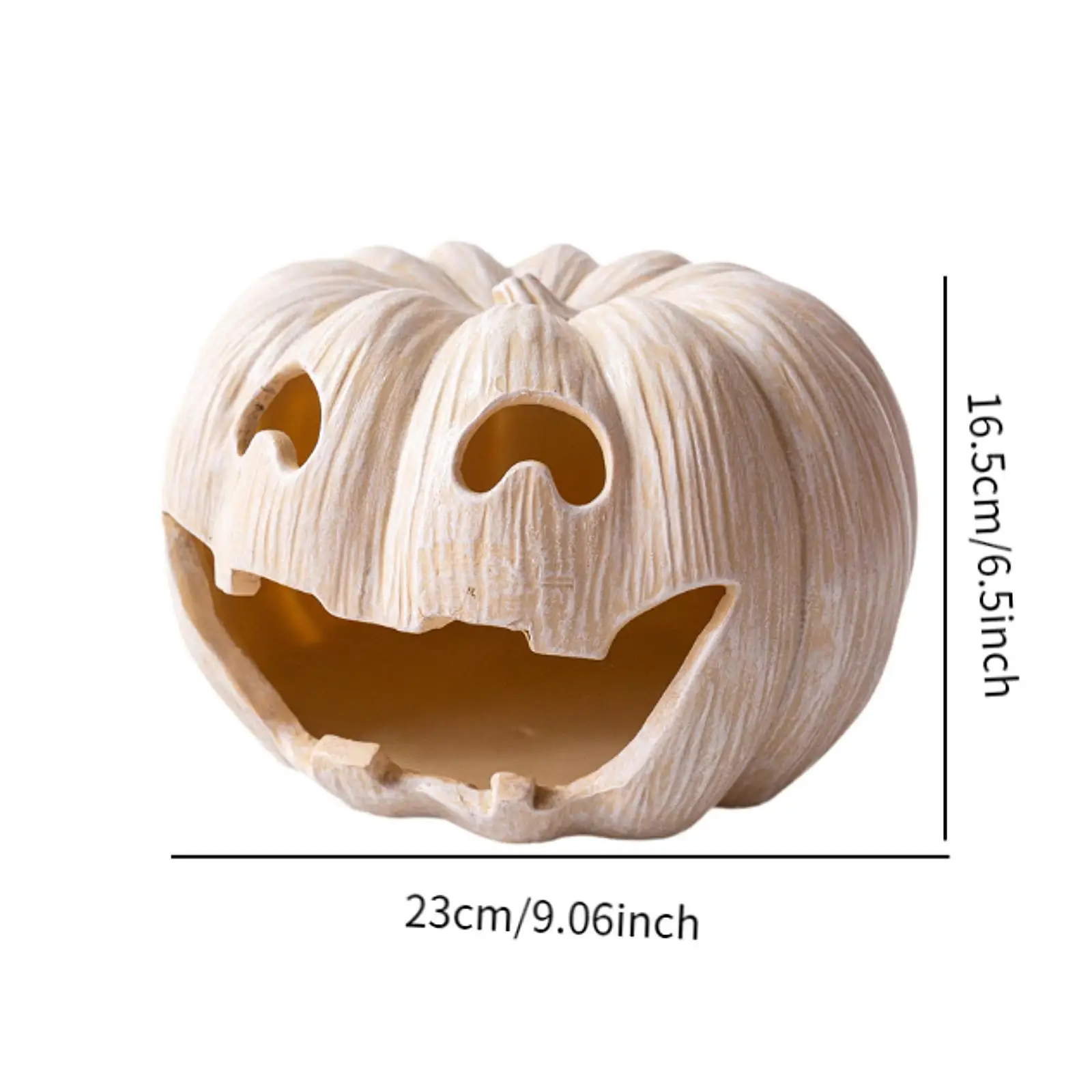Pumpkin Tealight Candle Holder Resin Candlestick Table Centerpiece Lantern Halloween Decoration for Fireplace Mantel Festival