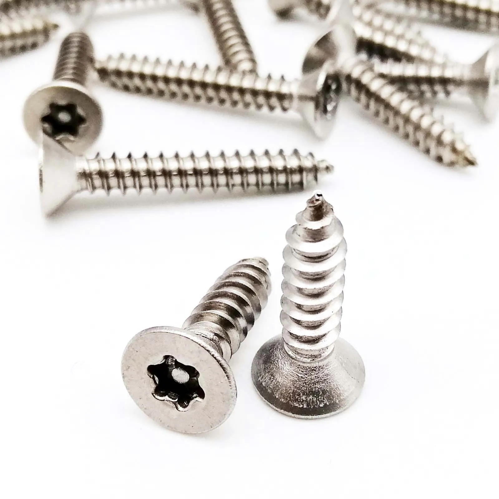 M2 M2.3 M2.6 M3 M4 M5 304 Stainless Steel Pin Six Lobe Torx Flat Countersunk Head Tamper Proof Security Self Tapping Wood Screw