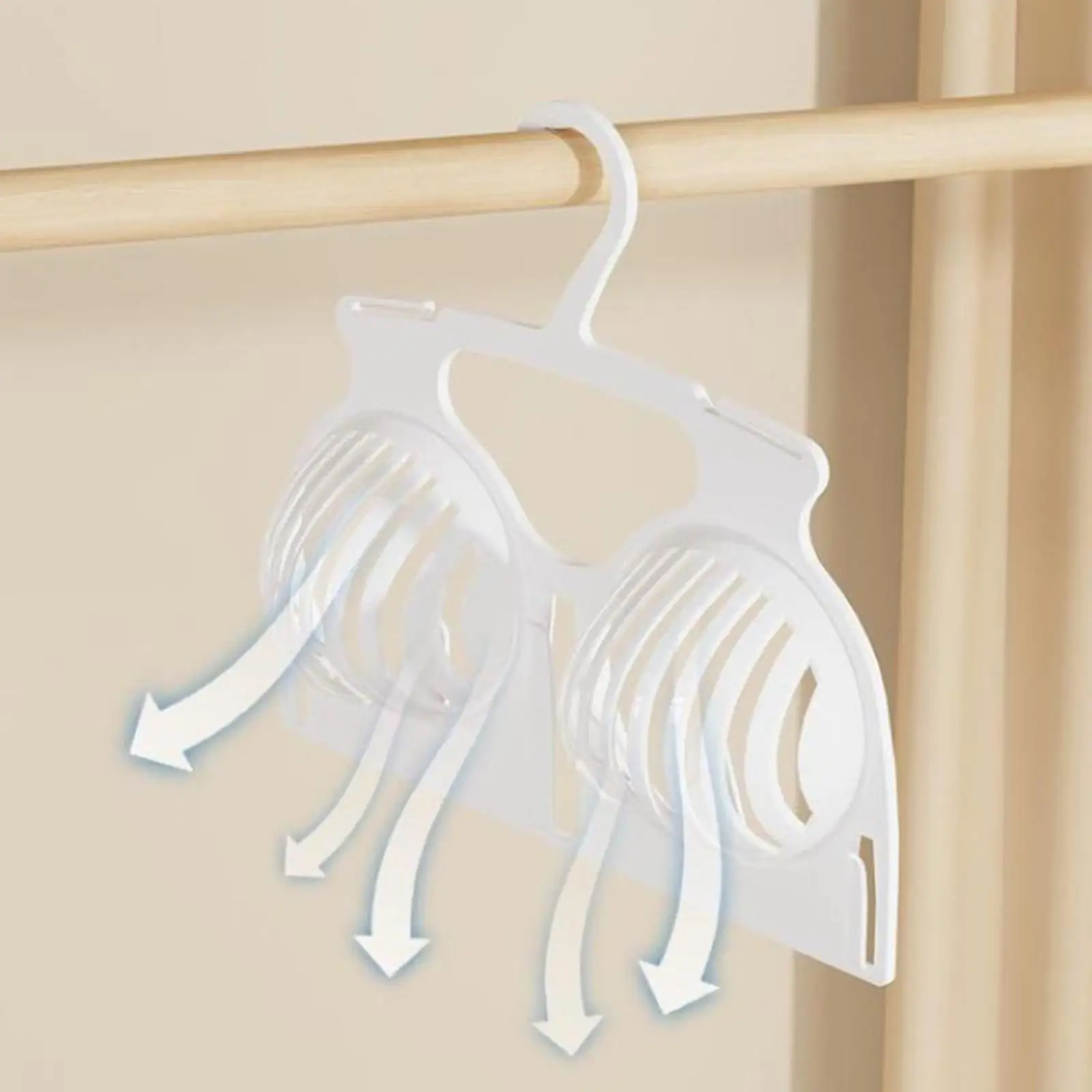 2pcs Underwear Drying Rack Bra Display Hangers Supplies Space Saving Hollow Bar Holder For Bra Shop Home Anti-Deformation Rack 4