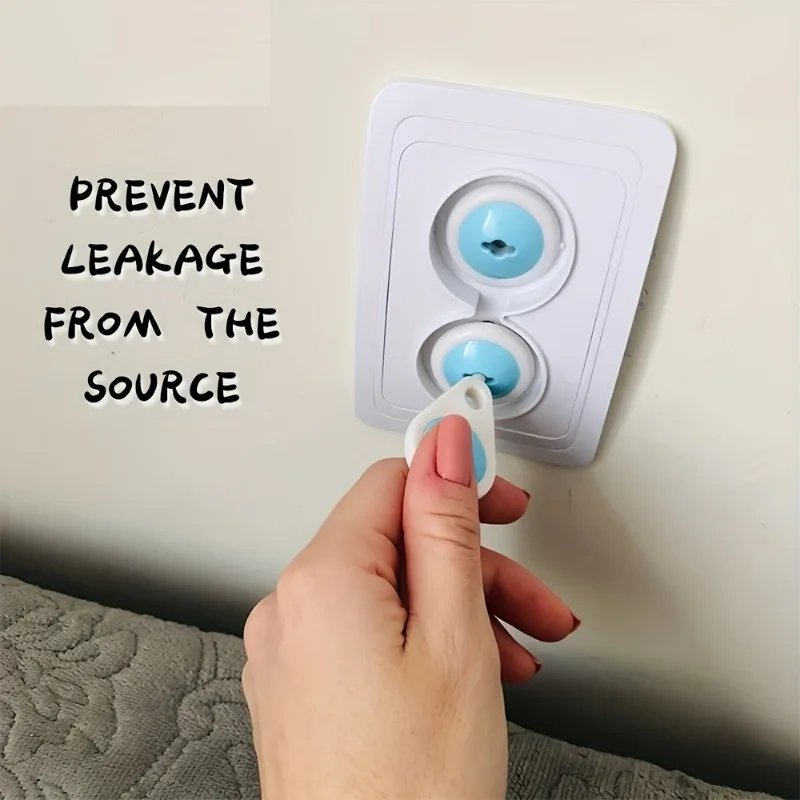 6pcs Security Electric Socket Outlet Plugs With 1 Key, Safe Socket Lock Protective Covers