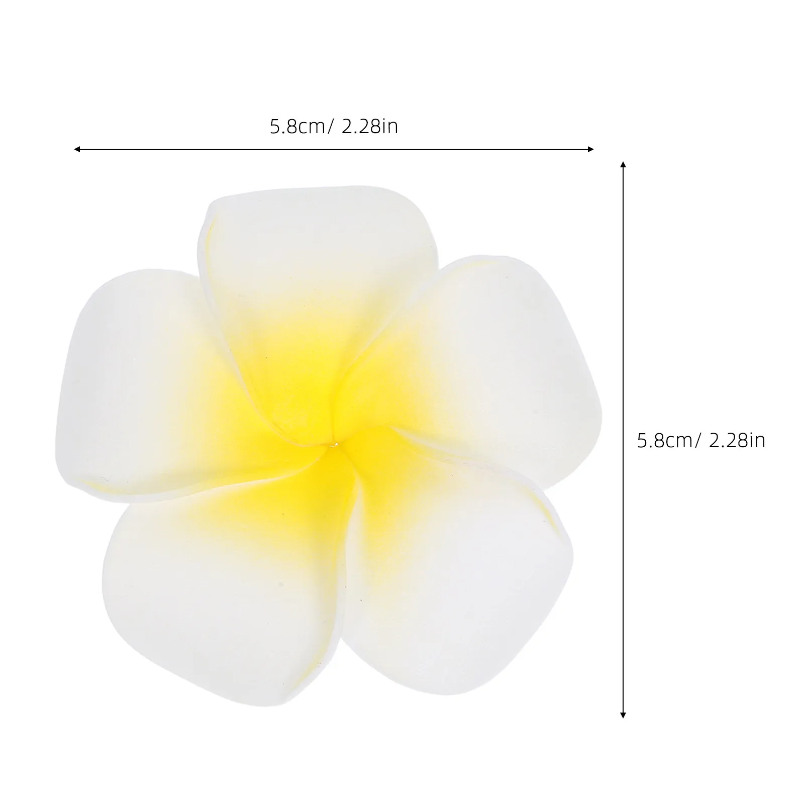 50개 이국적인 하와이안 플루메리아 조화, 에바 소재의 사실적인 디자인, 변색 방지, 열대 웨딩 DIY 홈 데코 프로젝트용