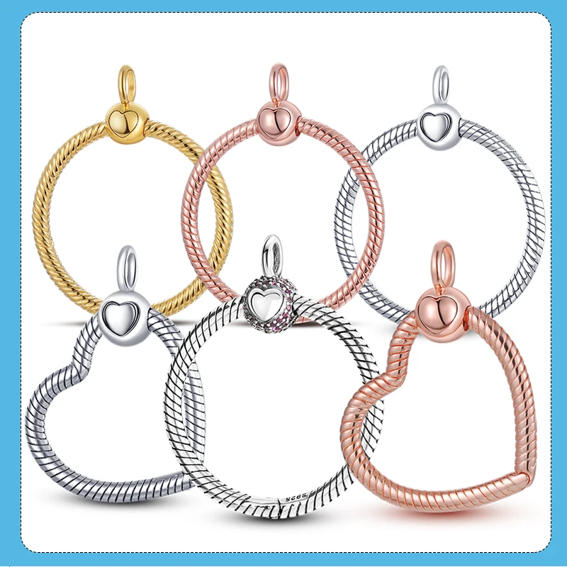 Charm Jewelry Heart O Pendant 925 Sliver O Pendant fit Original Cable Chain Necklace DIY Charm Beads Gift