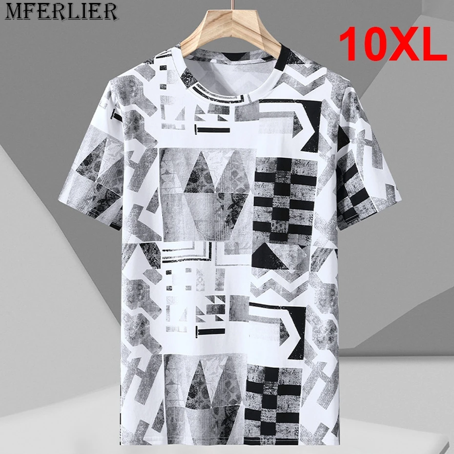 

Мужская летняя футболка с коротким рукавом, размеры до 10XL